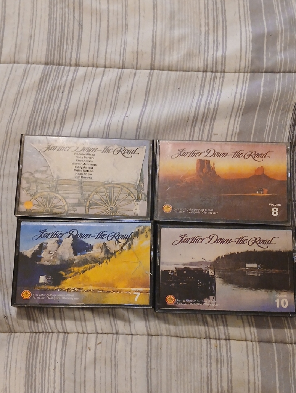Farther Down the Road Vintage Cassette Tape Lot - Scenic Cover Art